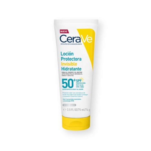 CERAVE Protector Solar Loción Invisible Hidratante SPF50+ x 75Ml