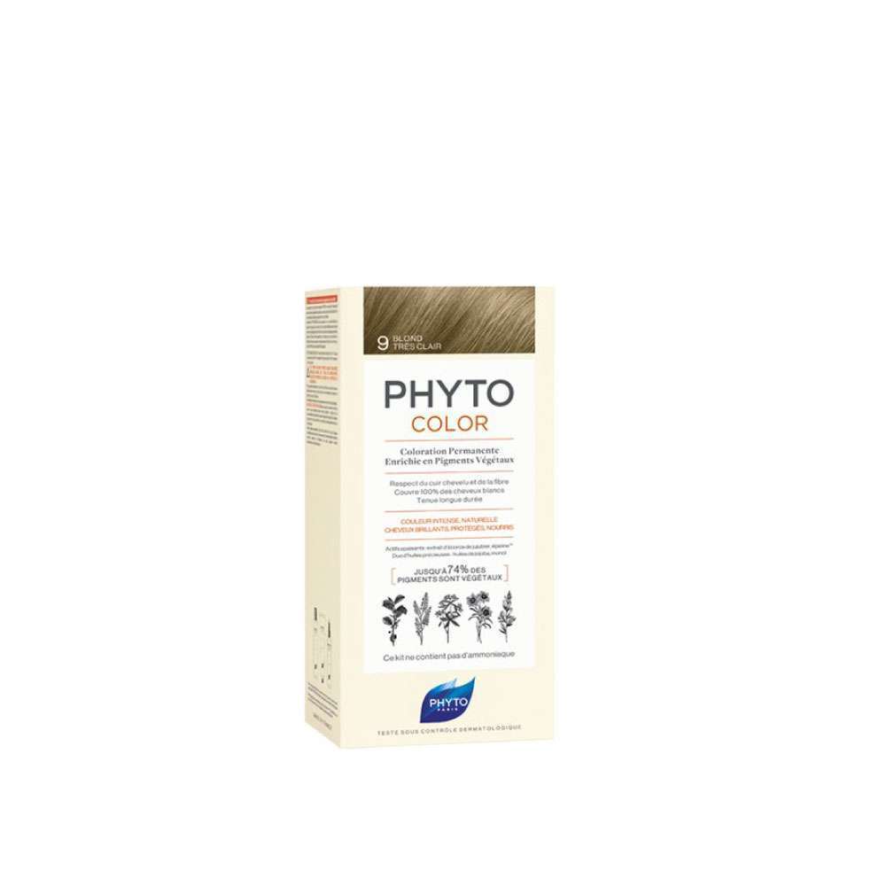 3338221002488.jpg PHYTO Tinte Permanente 9 Rubio Muy Claro - Imagen 1