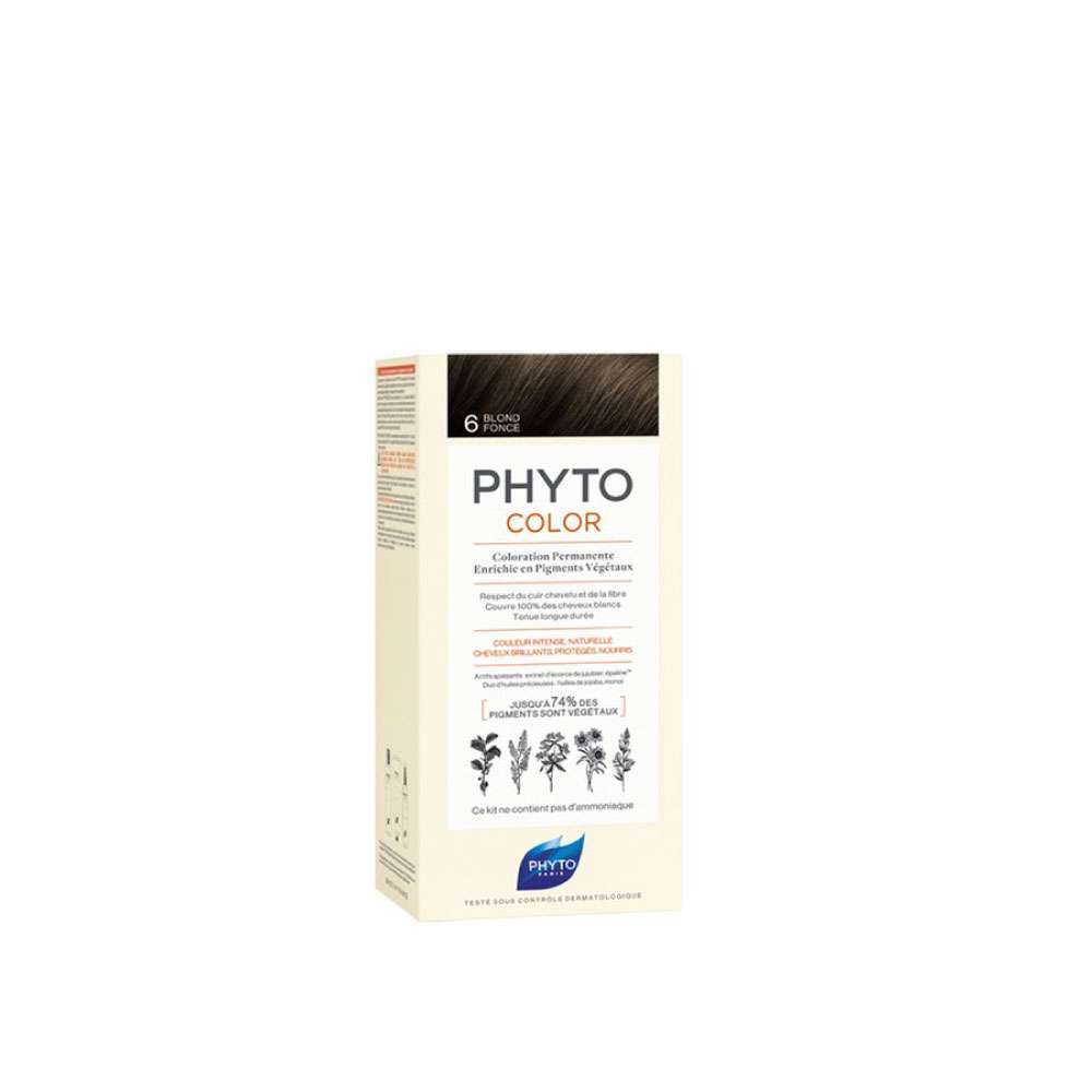 PHYTO Tinte Permanente 6 Rubio Oscuro