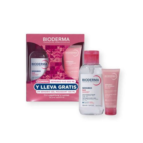 BIODERMA Kit Sensibio H2O 500Ml + Gratis Sensibio Gel Moussant x 100Ml