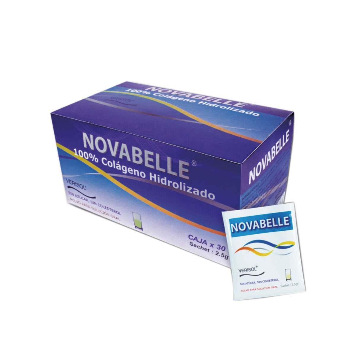 7703546706360.jpg NOVABELLE Colágeno Hidrolizado X 30 Sobres - Imagen 1