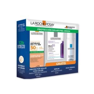 LA ROCHE POSAY Kit Anthelios Oil Control Gel Con Color+ Mela B3 Sérum + Agua Termal De La Roche Posay